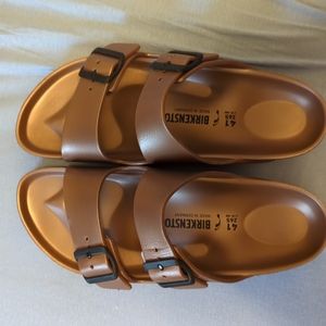 Bronze rubber Arizona Birkenstocks